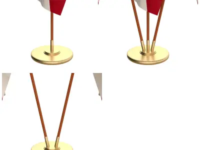 Alabama Flag Pack 3D model