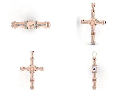 Pendant od 5 cross 3D print model