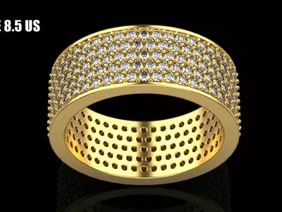 Wedding ring 8 3D print model