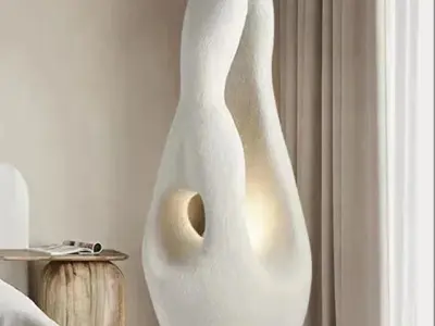 Wabi Sabi style interior decor 3D model