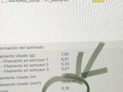 DUCK TOY JEEP KEYCHAIN MULTICOLOUR 3D print model