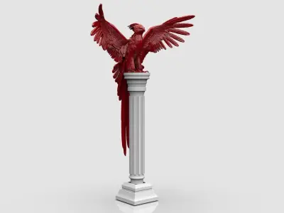 phoenix sculpture 3D print model