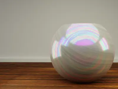 Decorative Irredescent Vase Low-poly 3D model
