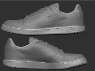 shoes adiddas high poly 3D print model
