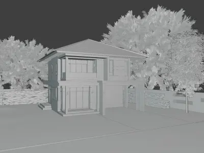 Modern House 3D Model type B1 3D model