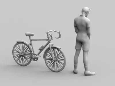 cyclist 3D print model