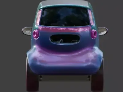 Futuristic Smart City Car 3D Model Low-poly 3D model