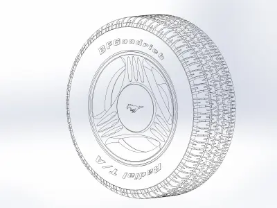 Wheels for scale model Mustang Mk4 1995 15inch 3D print model