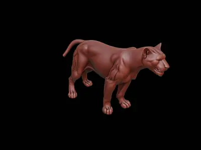 Panther Animal Sculpture 3D print model purchase