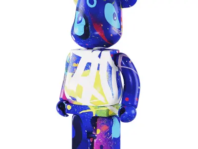 Bearbrick Pop-Art  Street-Art Low-poly 3D model