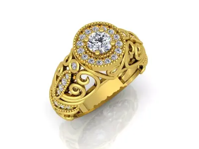 Heavy Mens Ring  3D print model