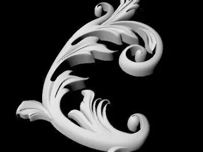 Central decor ornament for furniture 3D model 616