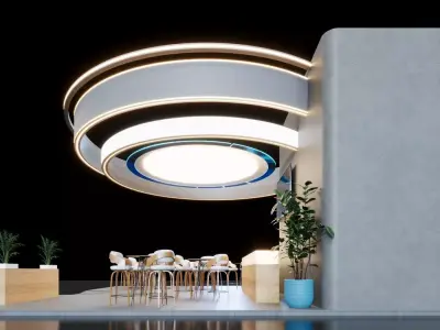 Exhibition Stand - 09m x 09m 3D model - 81m 3D model 3D model