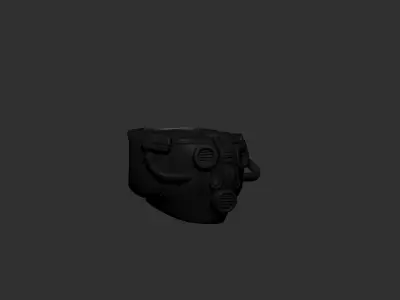 Gas mask helmet 3d model scifi Low-poly  3D model purchase