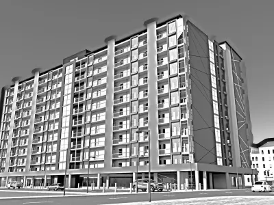 Apartment Building Modern Architecture 2018 3D model