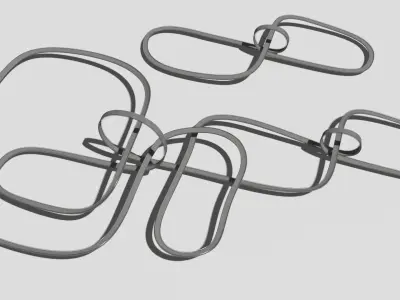 TWO ACROBATIC TRACKS 3D Model Pack