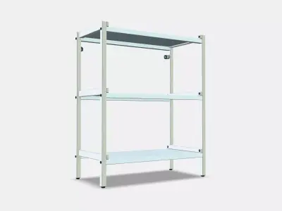 EKENABBEN Open shelving unit Low-poly 3D model