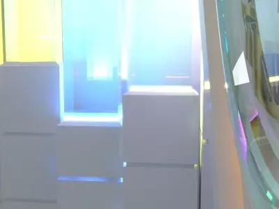 CHURCH INTERIOR DECOR Low-poly 3D model