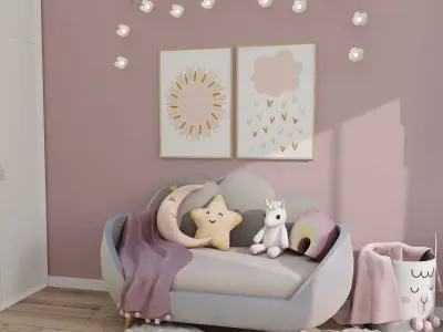 Kids Room 1 Blender Scene 3D model