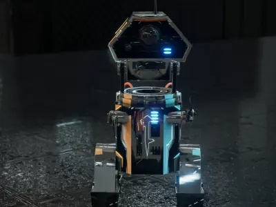  robot  Free low-poly 3D model