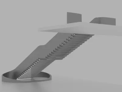 Organic Fluid Stairs 3D model