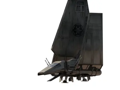 Star Wars Lambda T4A Class Shuttle with full interior 3D model