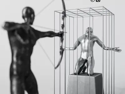  Decorative Sculpture With PBR Metal Materials 3D model