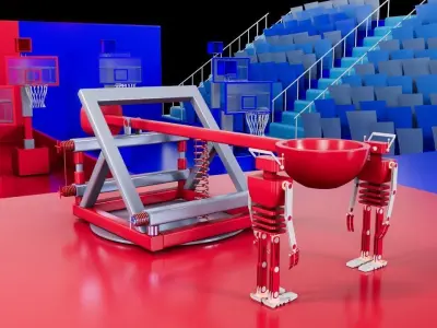 basketball court 3D model