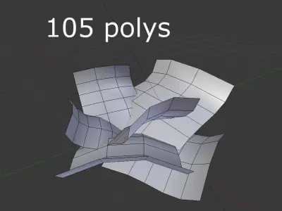 Low poly Plant leaf Low-poly 3D model