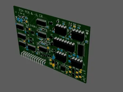 PBC chip Low-poly 3D model