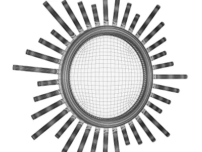 MAJESTIC XL WALL LIGHT MIRROR Low-poly 3D model
