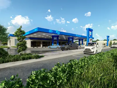 GAS STATION COMPLEX 3D model