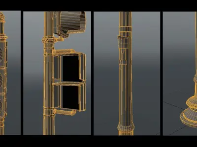 Traffic Lights 14 Pack - USA Washington DC Mall Capitol  3D model