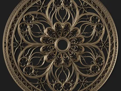 8 Ornament Circular 3Dmodel  Brush alpha 3D model