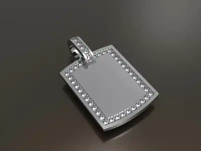 Dog Tag Pendant for Mans 3D print model