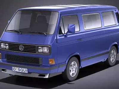 Volkswagen T3 Limited Last Edition 2002 VRAY 3D model