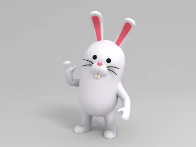 Rigged Rabbit Character 3D model