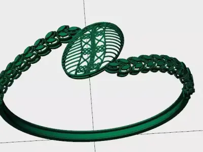 1381 Golden Leafstream Bracelet 8gm 3D print model