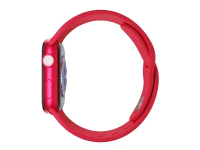 Apple Watch Series 8 Sport Band  PRODUCT RED Color 3D Model Low-poly 3D model