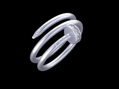 Nail Ring Double 3D print model