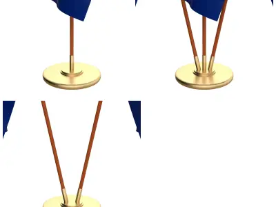 Wisconsin Flag Pack 3D model
