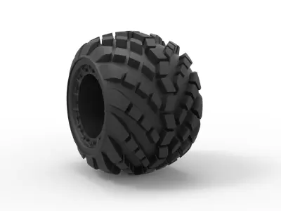 Arched offroad wheel 3D print model
