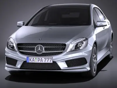Mercedes-Benz A-class 2013 VRAY 3D model