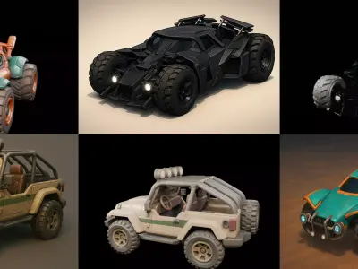 Gt one Car bundle 2 pack 100 glb 3D model