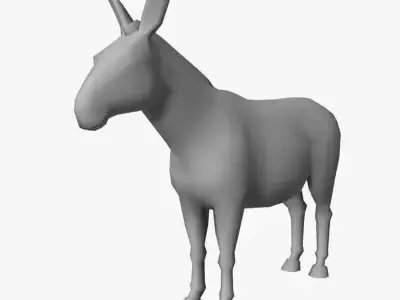 Low Poly Donkey Low-poly 3D model