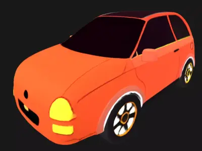 Low poly car 3D model V1