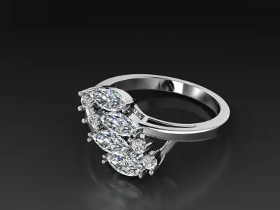Diamond Jewelry Ring  Free 3D print model