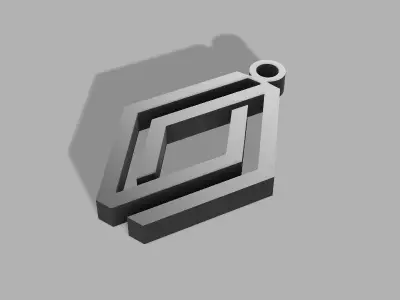 Renault Keychain new logo 3D print model
