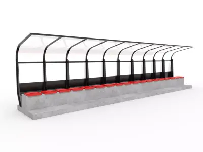 Soccer Bench 08 3D model