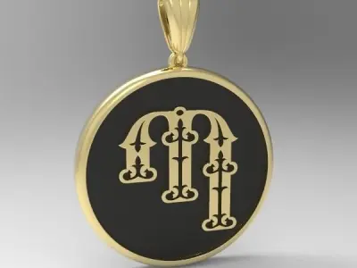 Decorative Letter P 3D print model